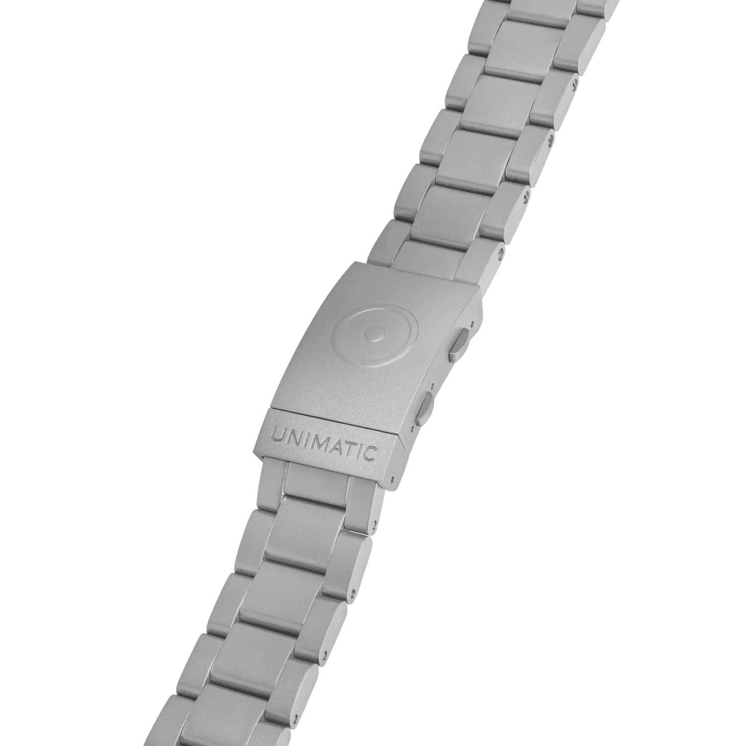Unimatic Steel Sandblasted stalen horlogeband zilver
