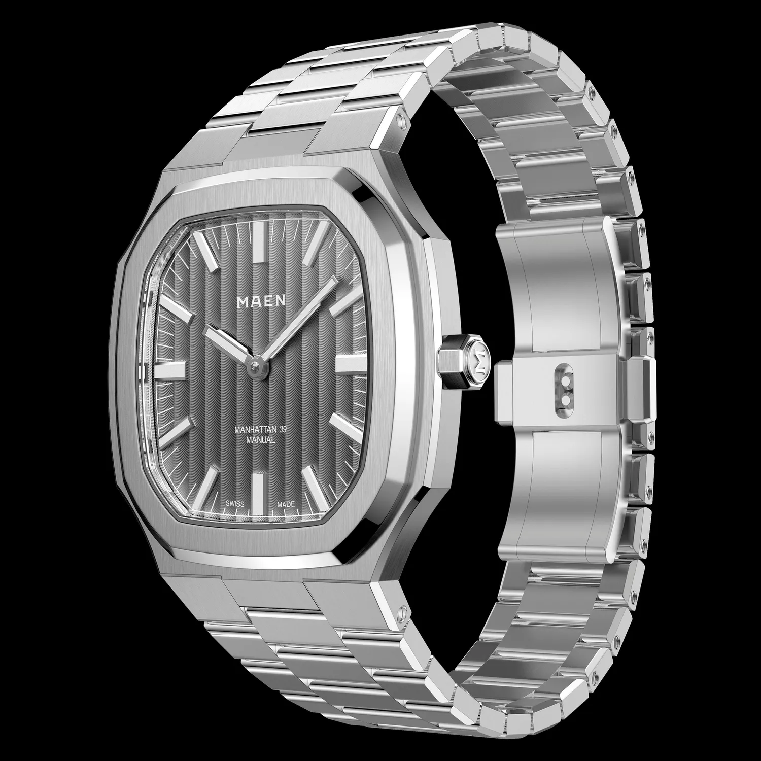 Maen Manhattan M4.1.4 horloge 39mm ultra thin staal