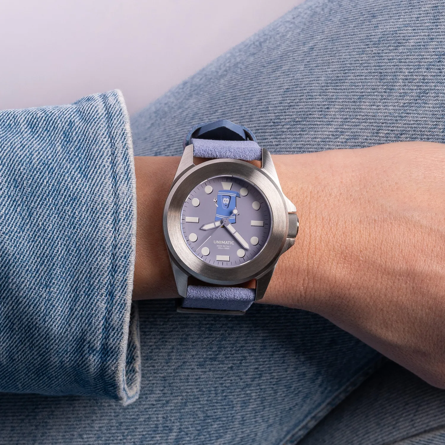 Unimatic Modello Quattro UT4-TW horloge paars 300m