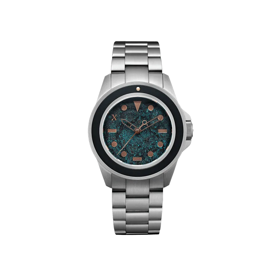 Unimatic Modello Uno U1-NRN duikhorloge koper groen automaat