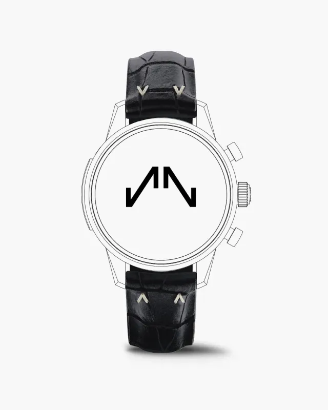 Norqain Freedom 60 Chrono horlogeband rubber zwart croco