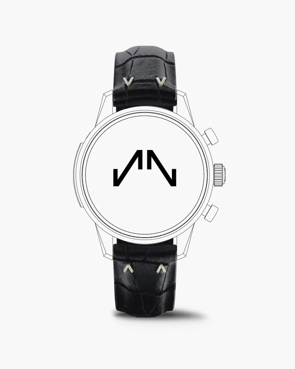 Norqain Freedom 60 Chrono horlogeband rubber zwart croco