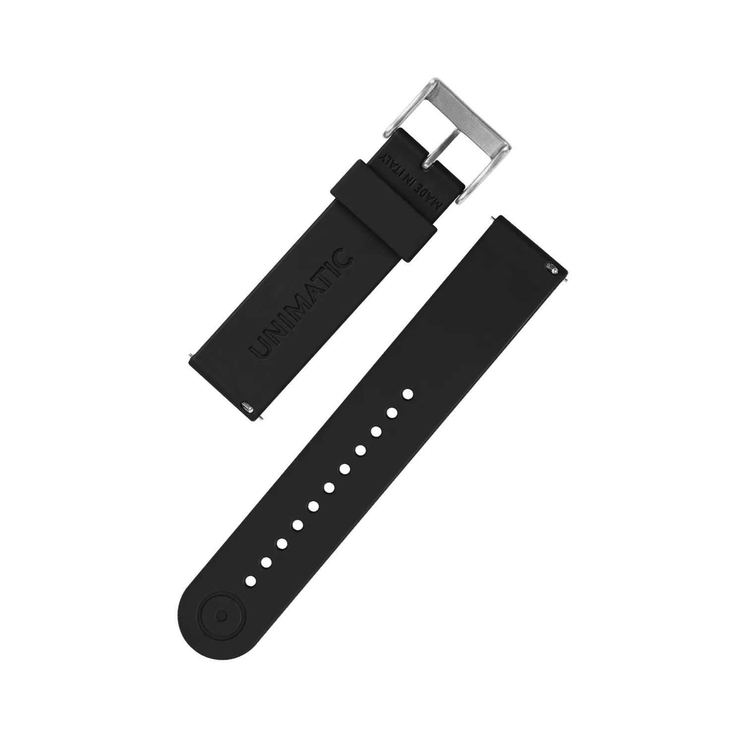 Unimatic Two-Piece TPU horlogeband 22mm blauw reflex