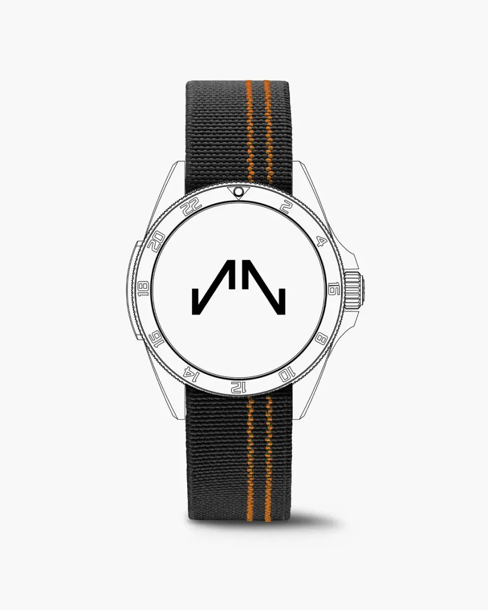 Norqain Neverest GMT 41mm horlogeband oranje flex