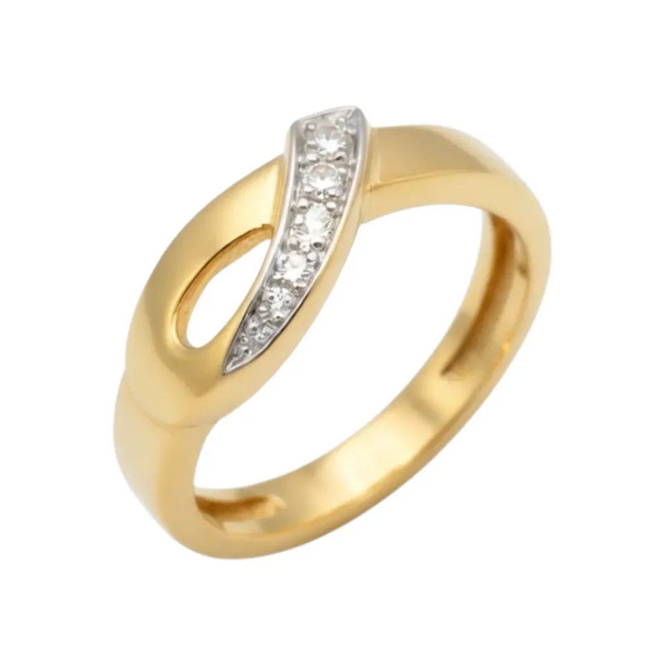 Juwelier Ripassa geel gouden ring diamanten
