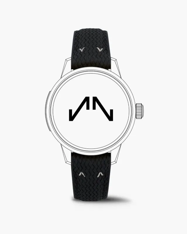 Norqain Freedom 60 GMT horlogeband zwart perlon 20mm