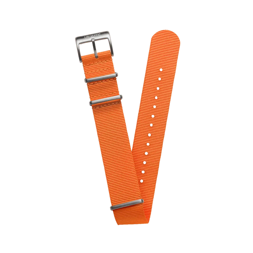 Unimatic Nato nylon horlogeband zwart 22mm