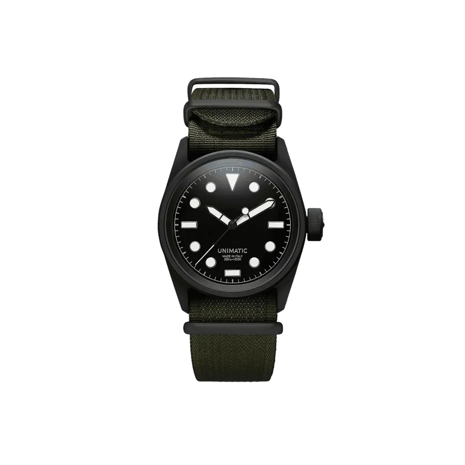 Unimatic Modello Cinque U5S-BLN horloge zwart 36mm