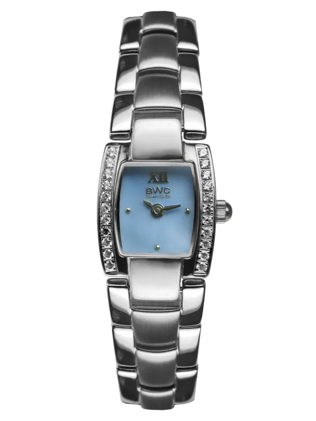 BWC-Swiss 20150.50.04 dameshorloge blauw parelmoer 20 mm
