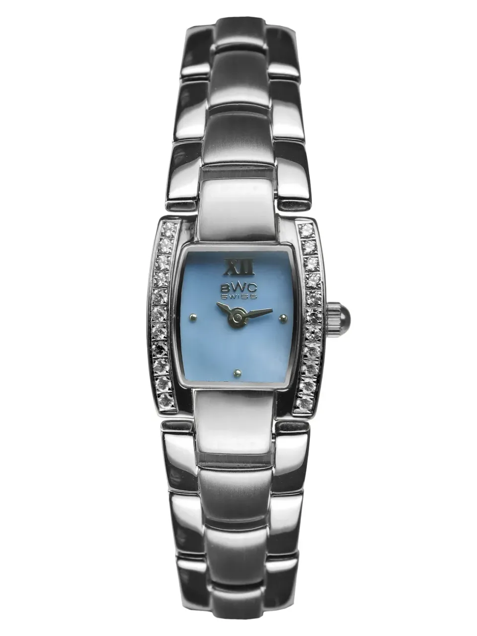 BWC-Swiss 20150.50.04 dameshorloge blauw parelmoer 20 mm