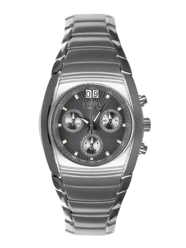 BWC-Swiss 20787.50.03 chronograaf staal grijs 38 mm