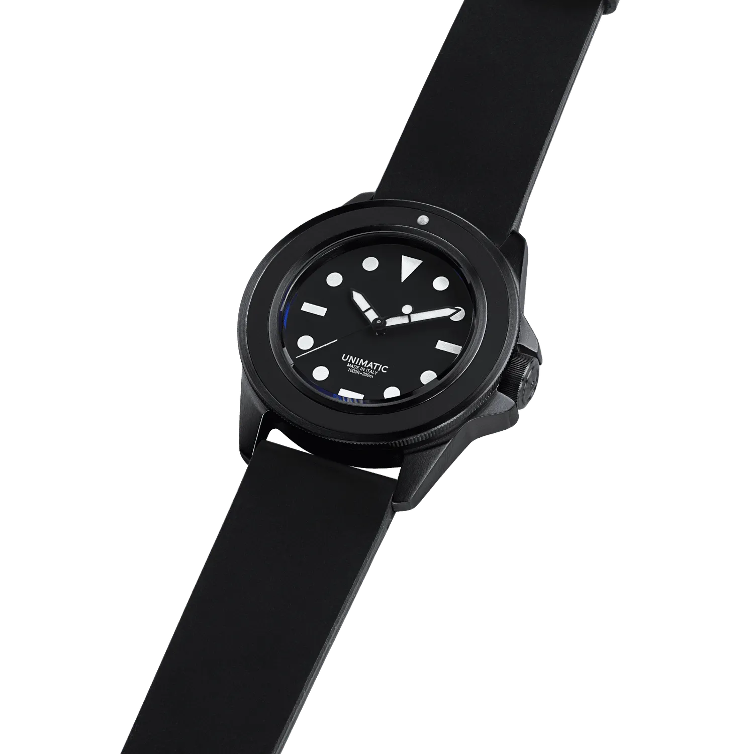 Unimatic Modello Uno U1-FMN duikhorloge zwart DLC