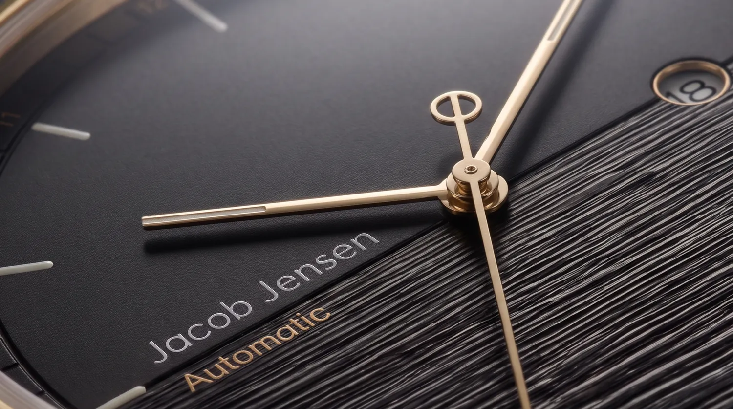 Jacob Jensen Aekvator 1004 horloge zwart goud 42 mm