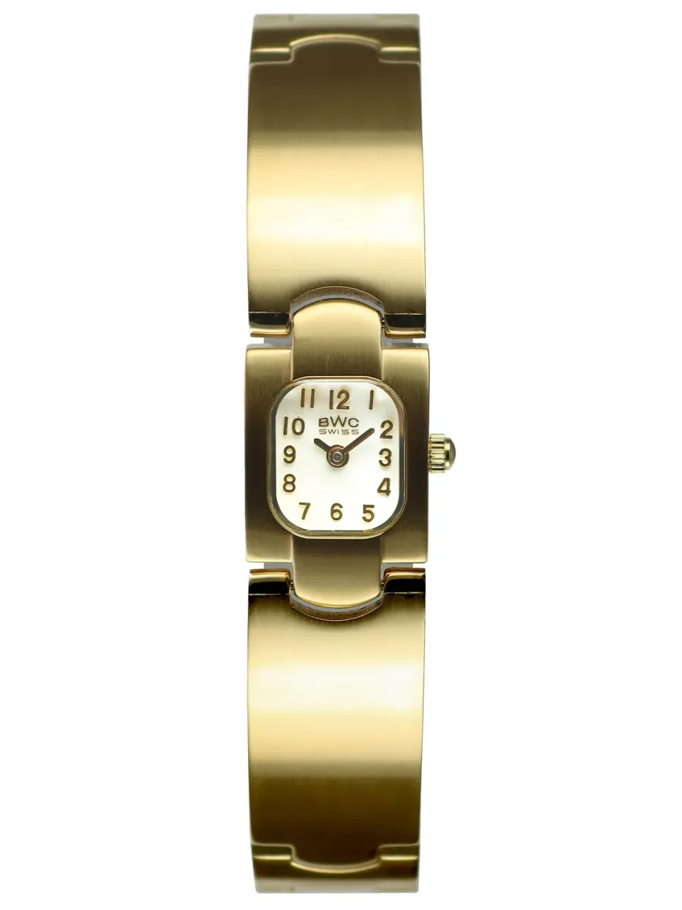 BWC-Swiss 20154.51.04 dameshorloge goud 20 mm saffier