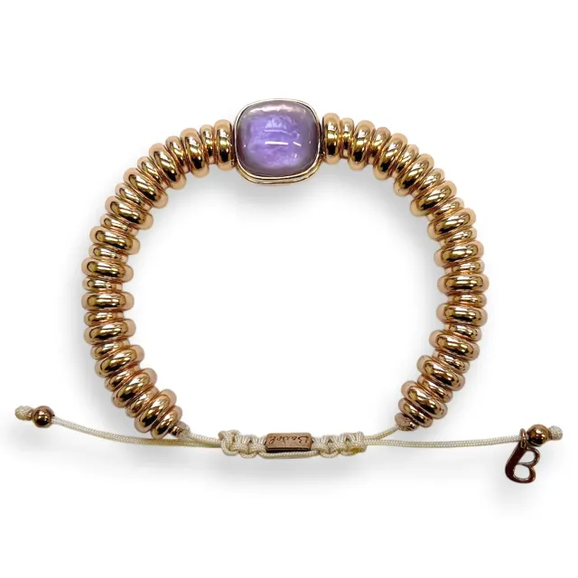 Juwelier Ripassa rosé gouden amethist hanger parelmoer