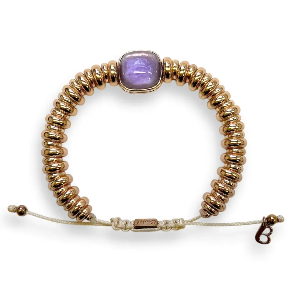 Juwelier Ripassa rosé gouden amethist hanger parelmoer
