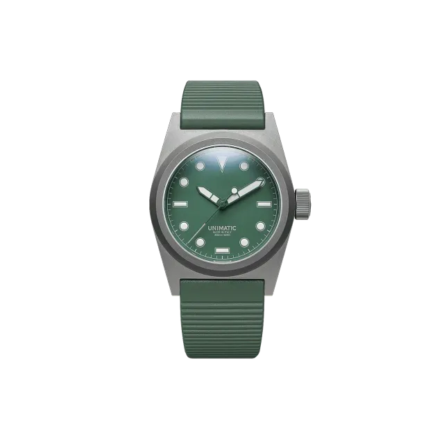 Unimatic Modello Due U2S-T-L horloge titanium groen