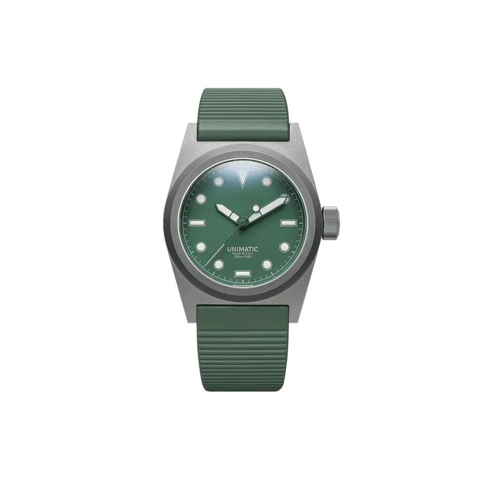 Unimatic Modello Due U2S-T-L horloge titanium groen