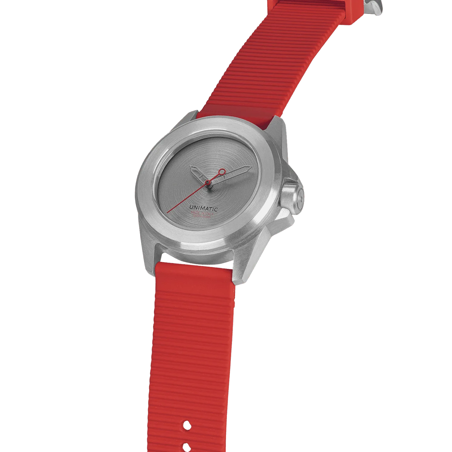 Unimatic Modello Quattro U4S-MEOS horloge staal rood