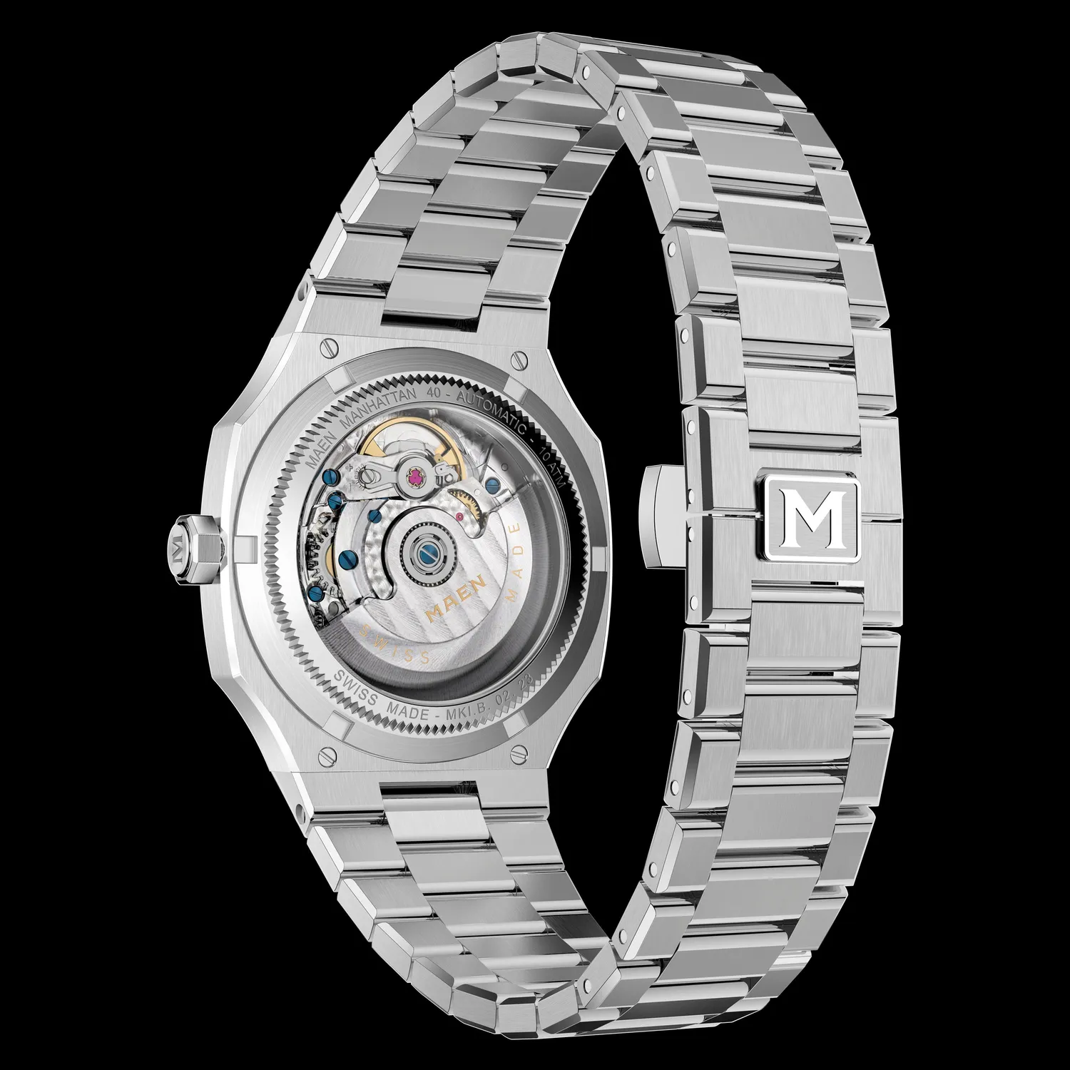 Maen Manhattan 40 MSD.01 horloge staal groot