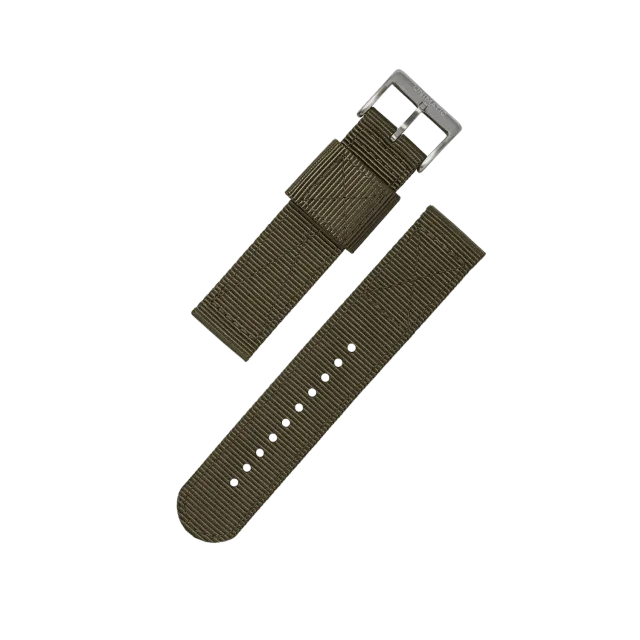 Unimatic nylon horlogebandje zwart 22mm two-piece
