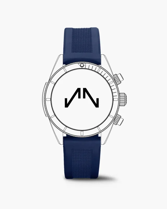 Norqain Adventure Sport Chrono 41mm horlogeband blauw rubber