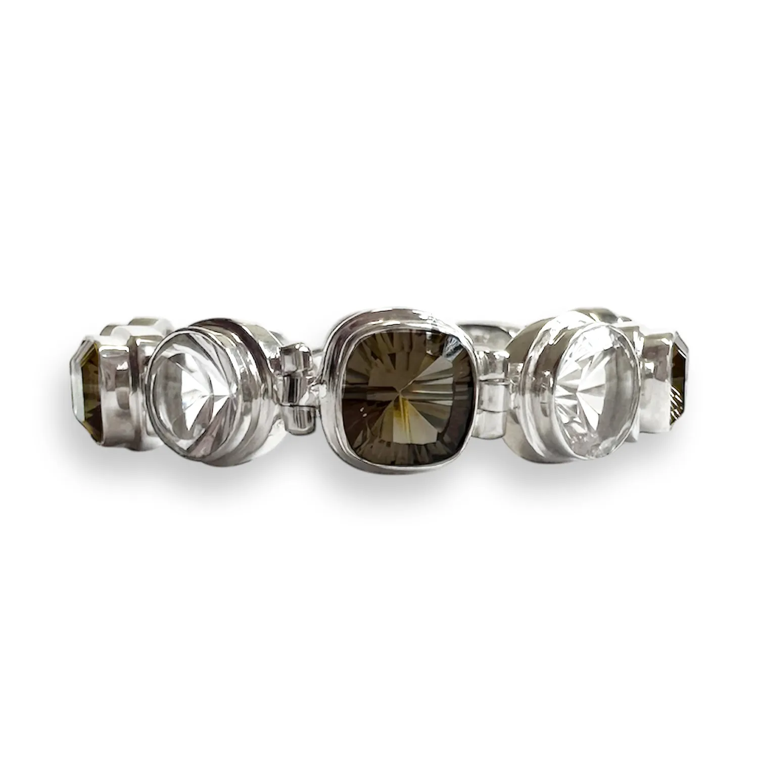 Juwelier Ripassa zilveren armband bergkristal rookkwarts