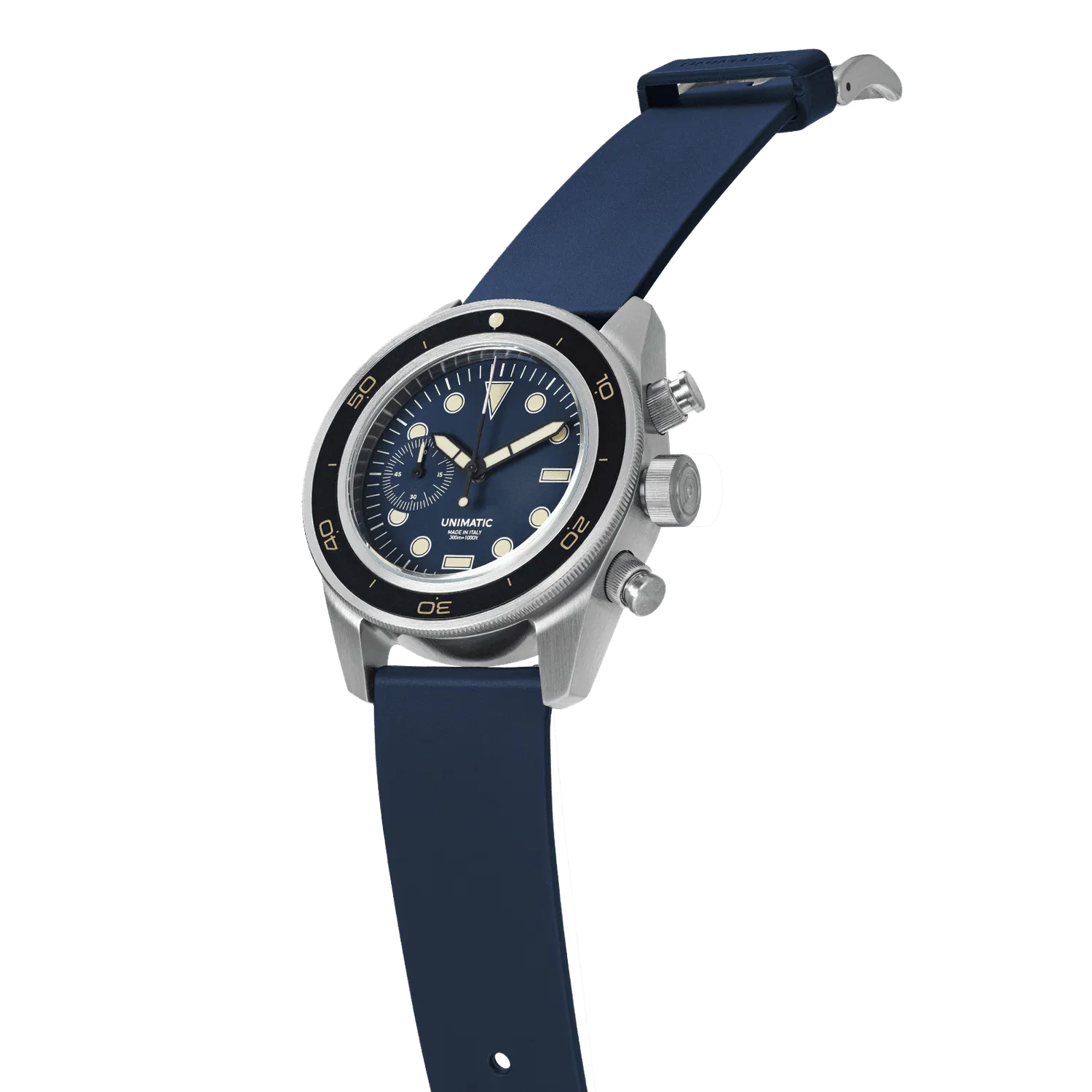 Unimatic Modello Tre U3-DHN chrono blauw 300m