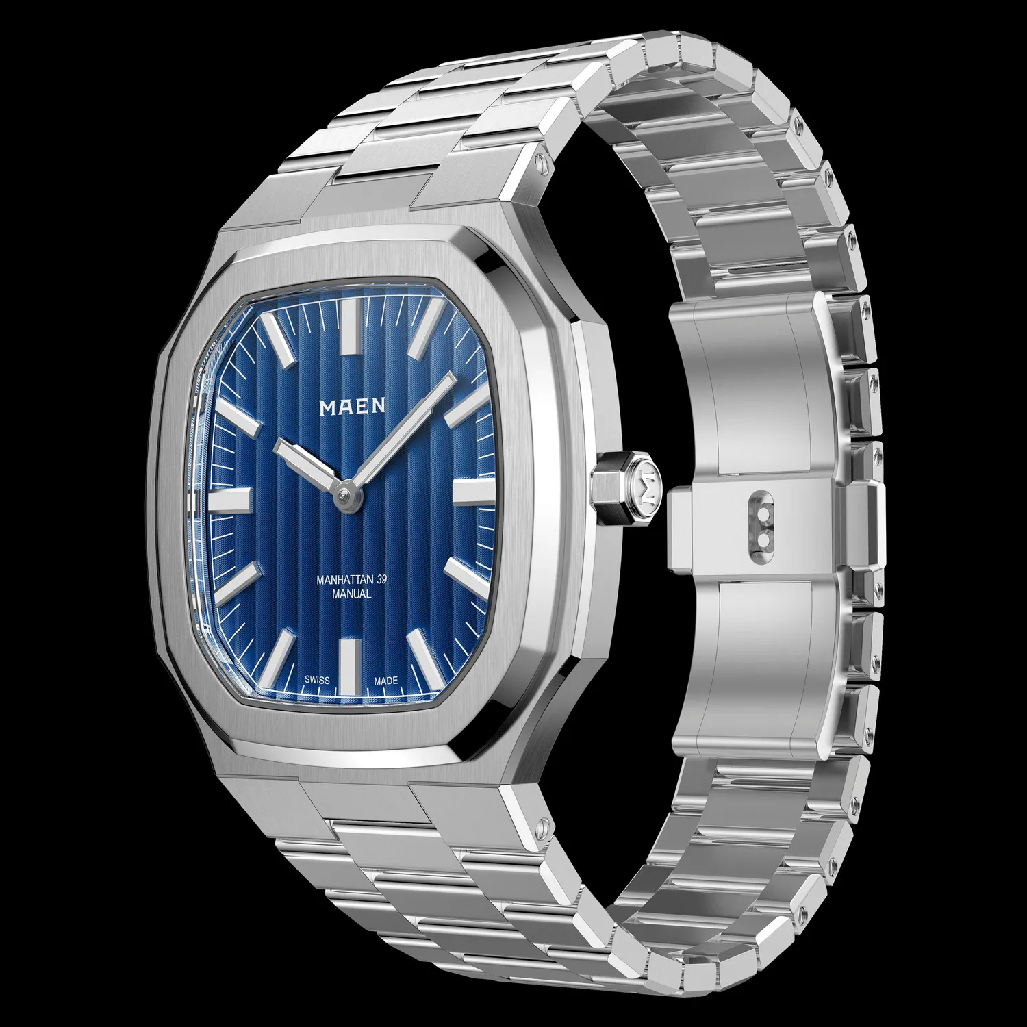 Maen Manhattan 39 Ultra Thin M4.1.2 horloge staal