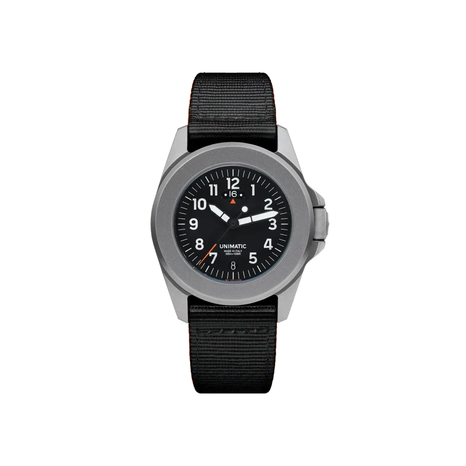 Unimatic Modello Quattro UT4-U-TI-GMT GMT-horloge 40mm titanium
