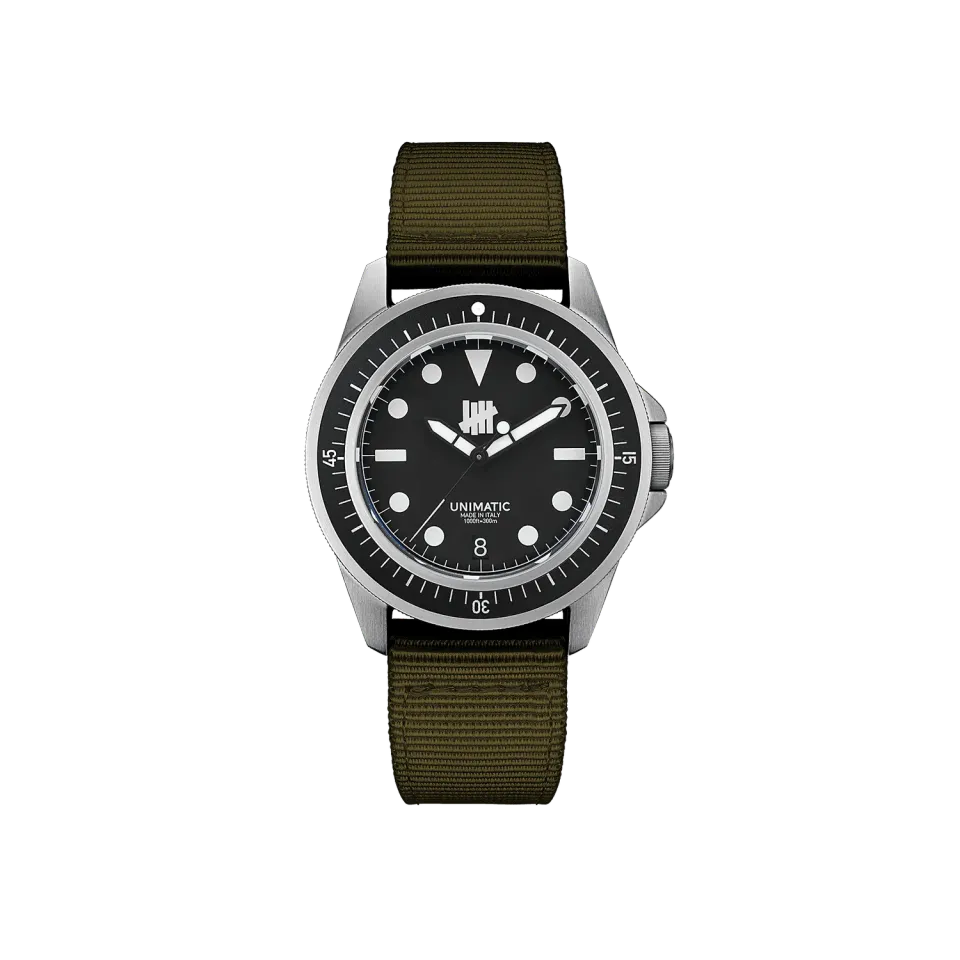Unimatic Modello Uno U1-U horloge zwart Undefeated 300m