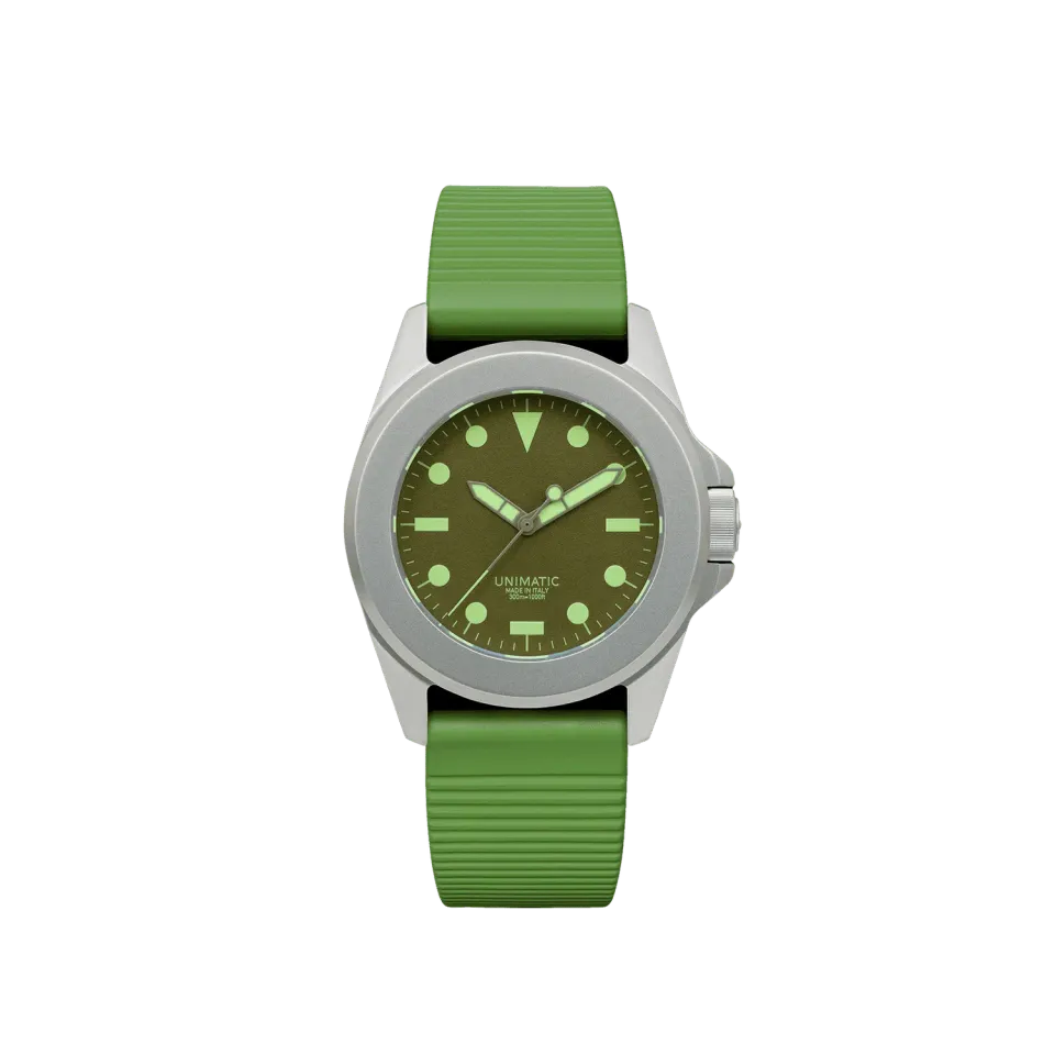 Unimatic Modello Quattro U4S-HM horloge groen 300m