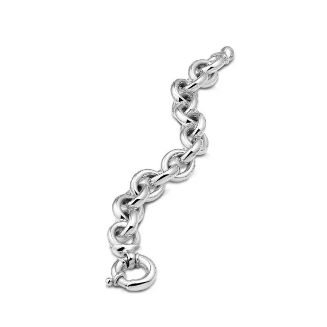 Juwelier Ripassa zilveren armband ronde schakel