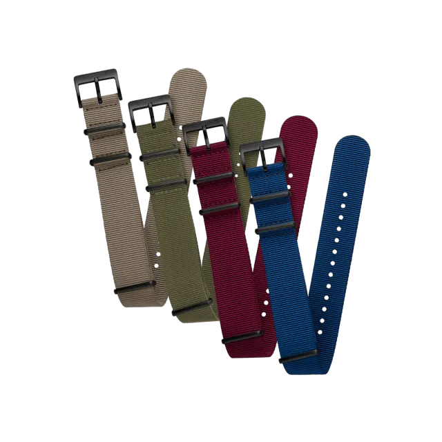 Unimatic Nato nylon horlogebandjes 22mm 4 stuks