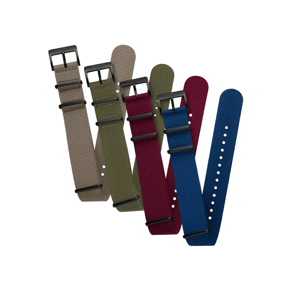 Unimatic Nato nylon horlogebandjes 22mm 4 stuks