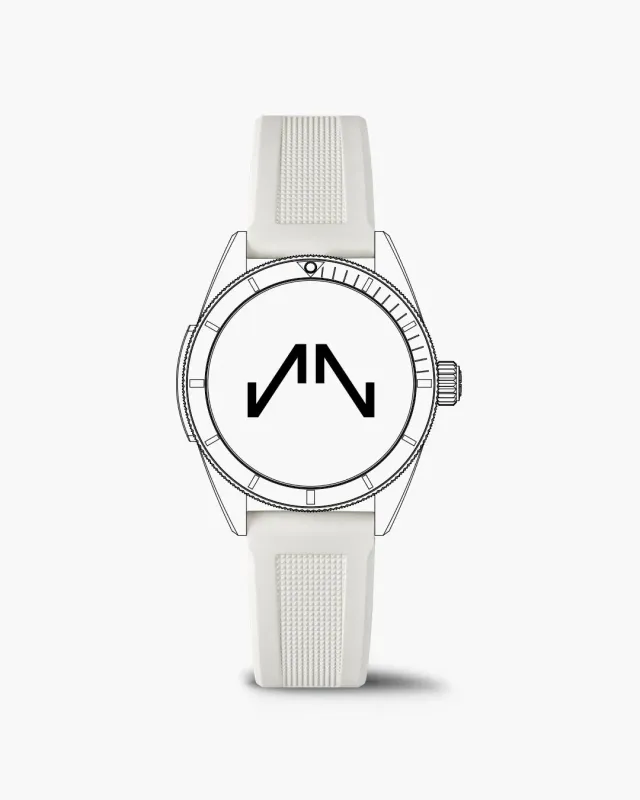 Norqain Adventure Sport 37mm horlogeband rubber wit