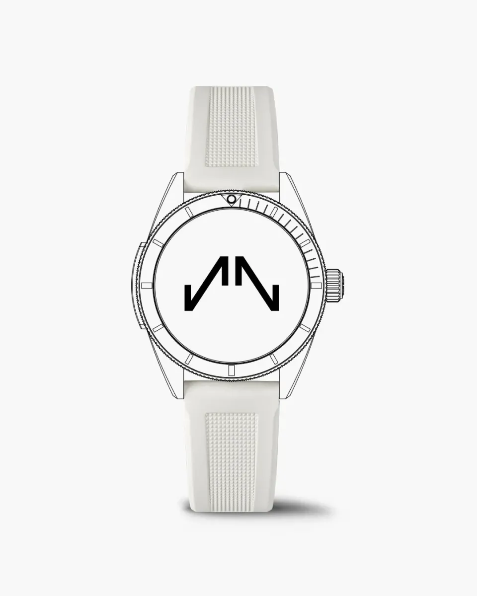 Norqain Adventure Sport 37mm horlogeband rubber wit