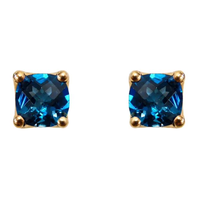 Juwelier Ripassa rosé gouden oorstekers London blue topaas