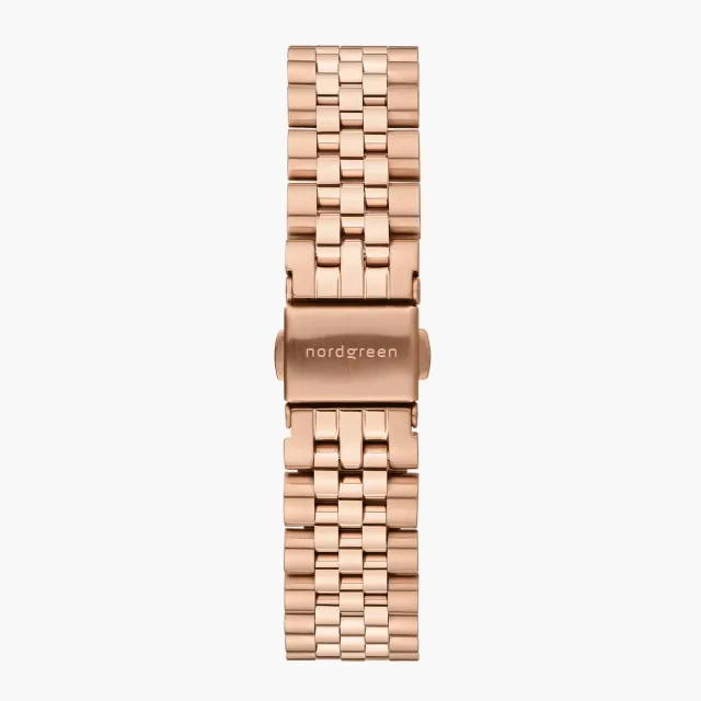 Nordgreen 5-Link roségoud horlogebandje 36mm staal