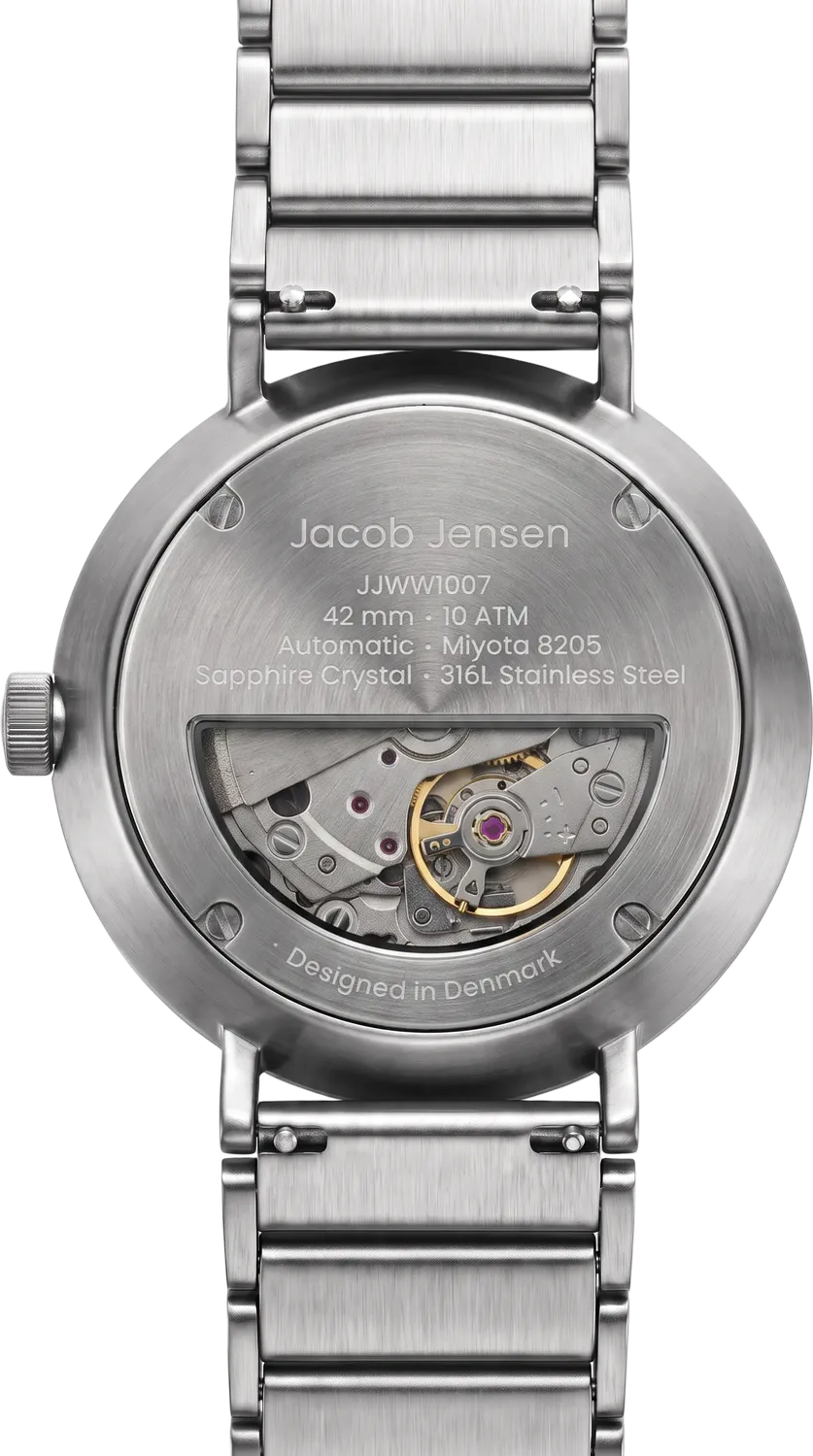 Jacob Jensen Aekvator 1007 horloge blauw staal 42 mm