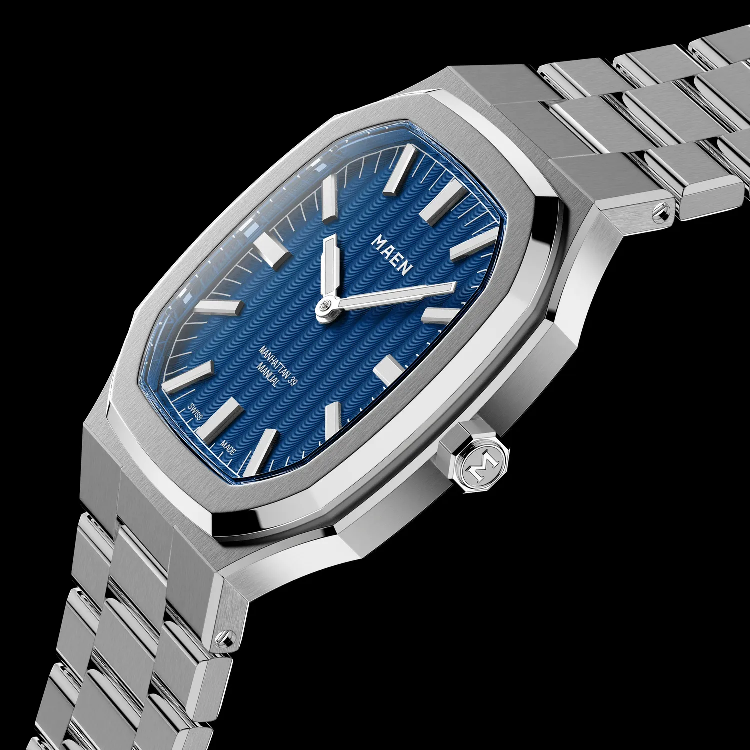 Maen Manhattan 39 Ultra Thin M4.1.2 horloge staal