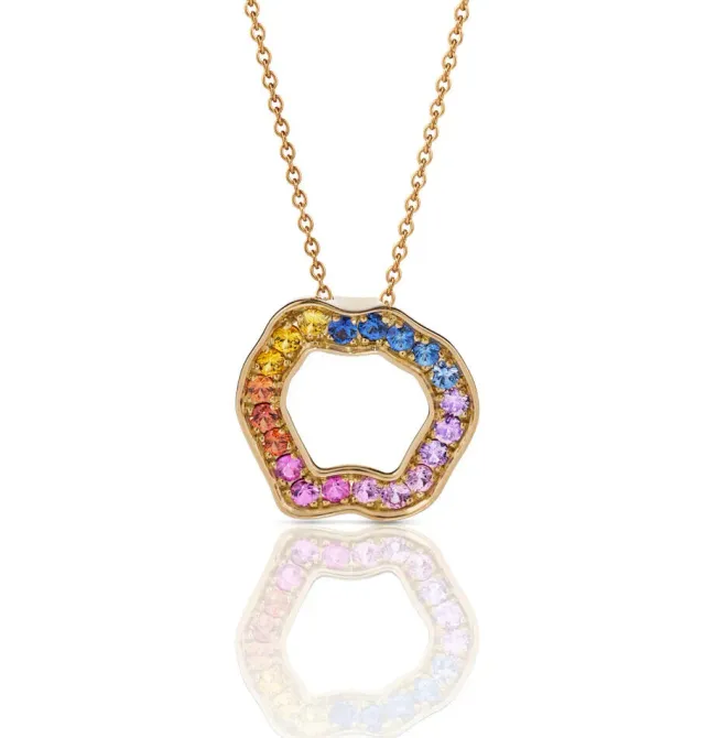 Juwelier Ripassa collier roségoud saffier