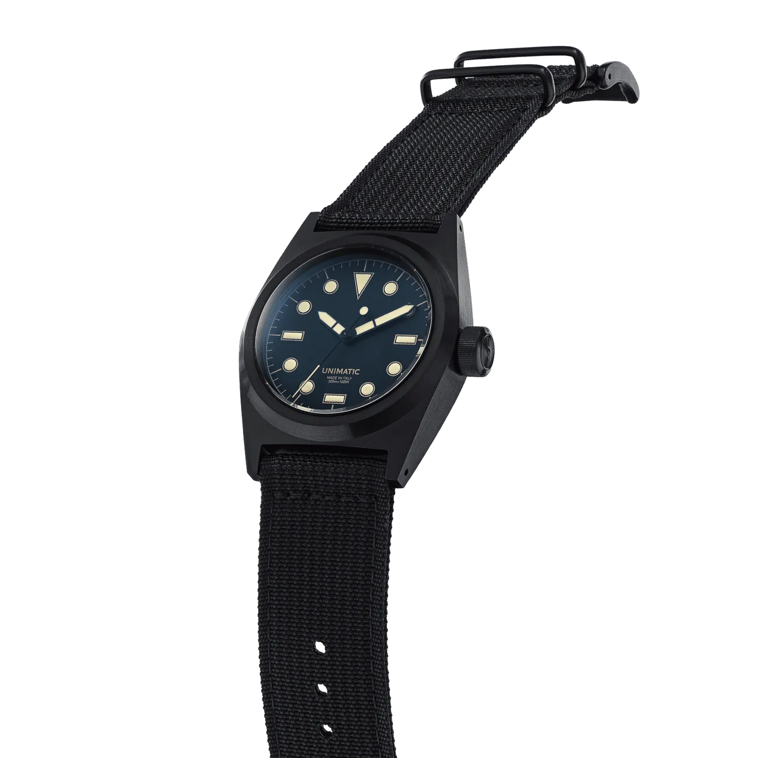 Unimatic Modello Due U2S-8BB horloge zwart 300M