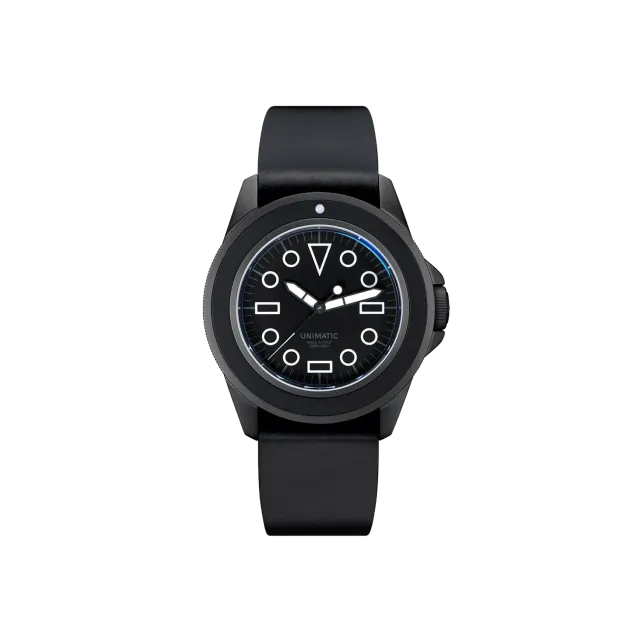 Unimatic Modello Uno U1-EMN horloge zwart DLC