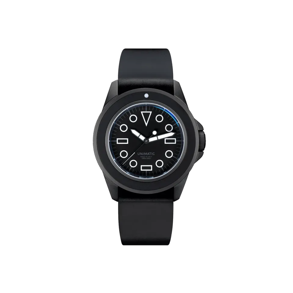 Unimatic Modello Uno U1-EMN horloge zwart DLC