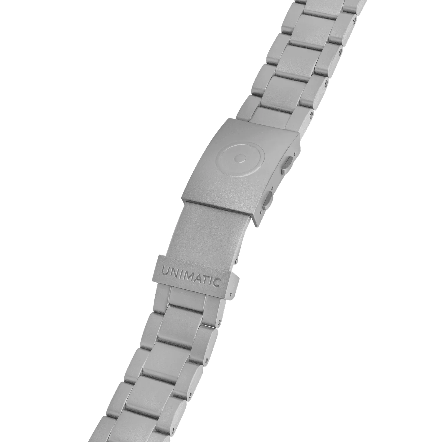 Unimatic Steel Sandblasted stalen horlogeband zilver