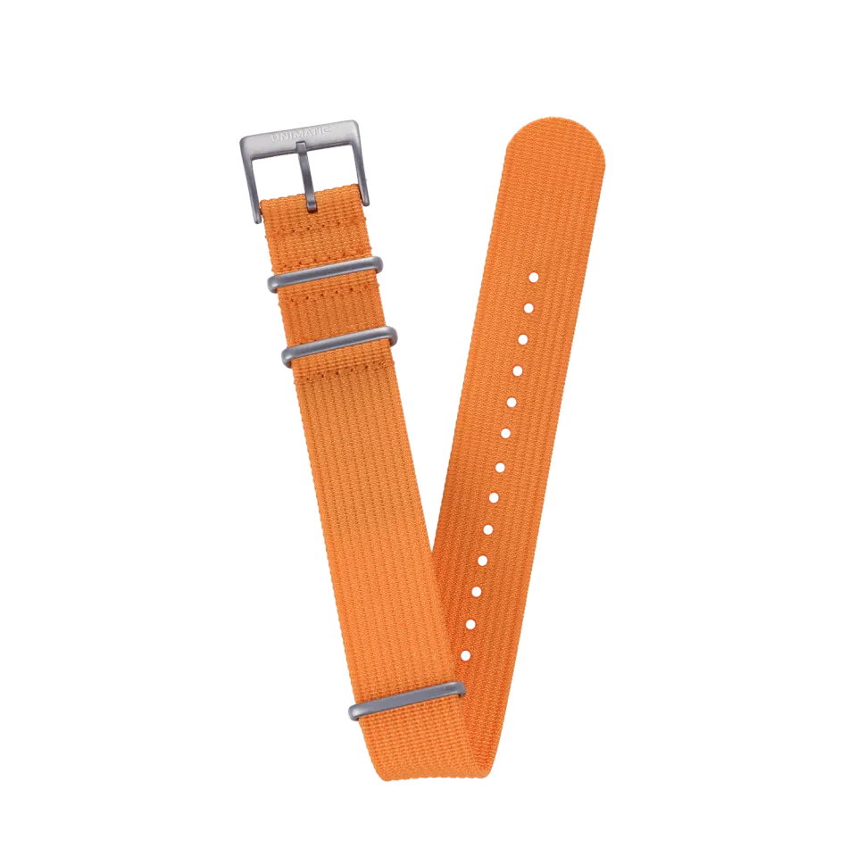 Unimatic Nato Seatbelt horlogeband 22mm blauw