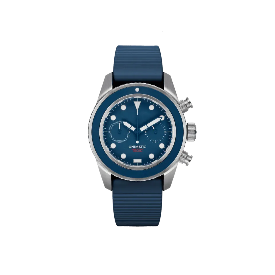 Unimatic Modello Tre U3-FFF chrono 40mm blauw