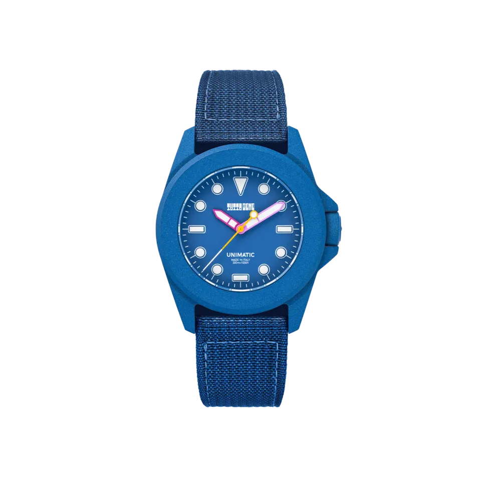 Unimatic Modello Quattro UT4-TBB horloge blauw quartz