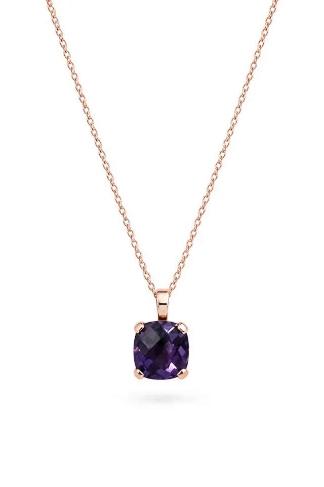Juwelier Ripassa rosé gouden hanger amethist